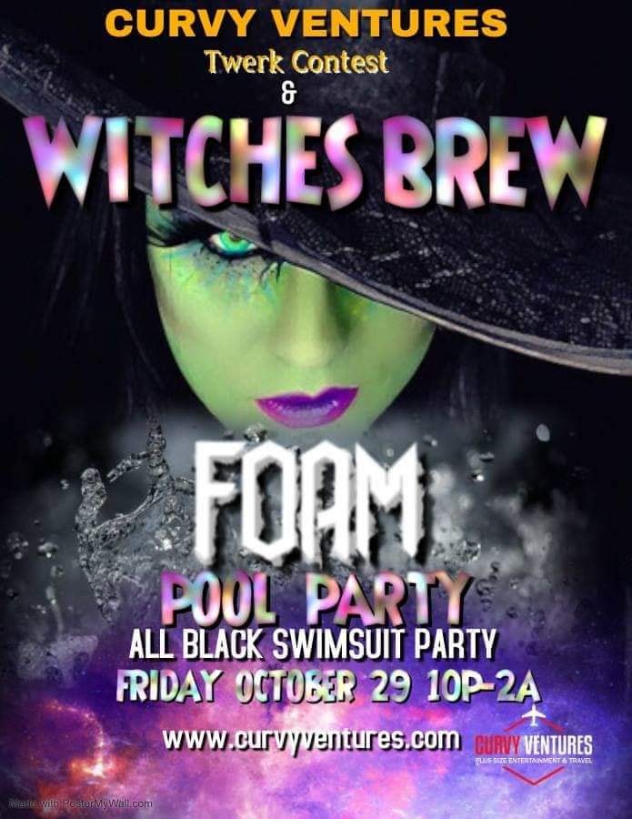 Witches Brew Pool Party - Curvy Ventures Plus Size Entertainment and Travel Fort Lauderdale Florida